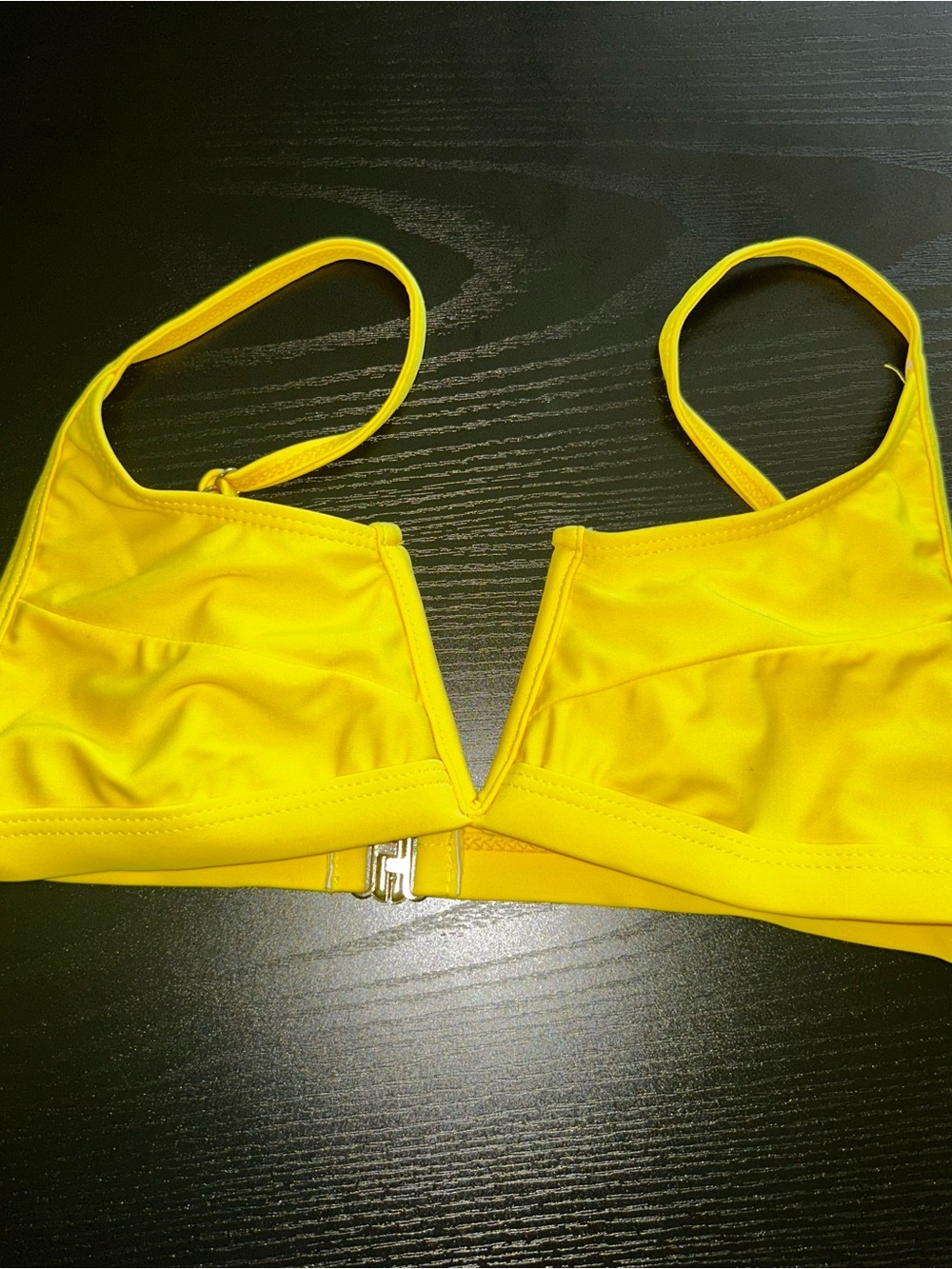 Women’s Yellow V-Notch Bikini Top